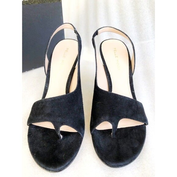 Pelle Moda Black Suede Strap Sandals Size 7 - Picture 4 of 9